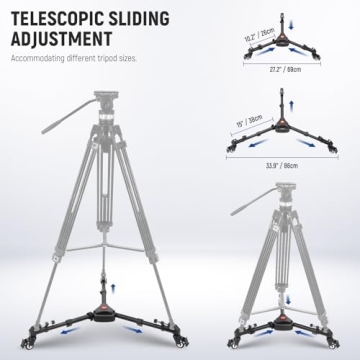 NEEWER Tripod Dolly – Heavy Duty, 2-Inch Wheels for Video