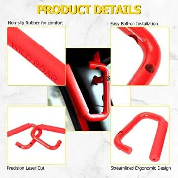 AUXMART Grab Handles for Jeep Wrangler 2007-2017