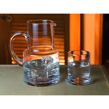 Elegant Barski Glass Carafe and Tumbler Set - Made in Europe
