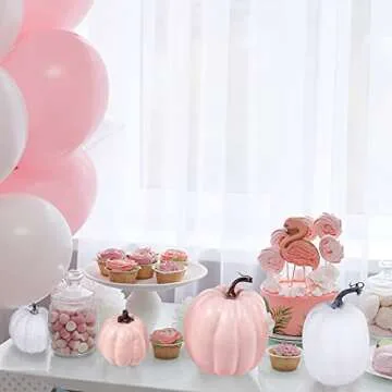 Charming Light Pink Artificial Pumpkins for Fall Decor