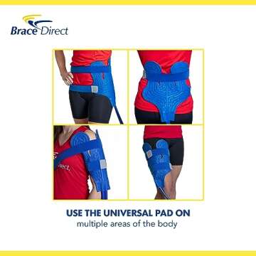 Renewed Blue Ice Cold Therapy Circulation Machine with Universal Pad- Back, Knee, Hip, Shoulder, Ank...