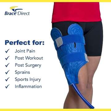 Renewed Blue Ice Cold Therapy Circulation Machine with Universal Pad- Back, Knee, Hip, Shoulder, Ankle- Quiet Cryotherapy Pain Relief for Post Surgical, Arthritis, and Swelling by Brace Direct