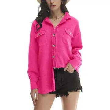 Stylish Yanekop Waffle Knit Shacket for Women