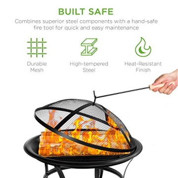 Best Choice 22-inch Outdoor Steel Fire Pit Bowl