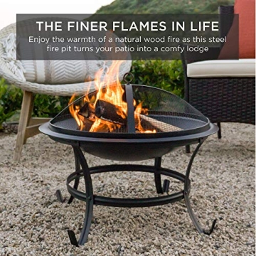 Best Choice 22-inch Outdoor Steel Fire Pit Bowl