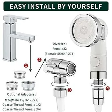 ZCONIEY Faucet Sprayer Attachment for Easy Bathing