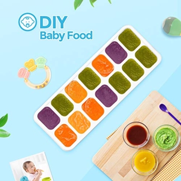 DOQAUS 4 Pack Silicone Ice Cube Trays for Easy Release