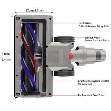 Fullclean Motor Head for Dyson V15 V11 V10 V8 V7 Vacuum Cleaner,Motorhead for Dyson V15 V11 V10 V8 V7 Animal Detect Absolute Cyclone Vacuum Cleaner,Not for Slim