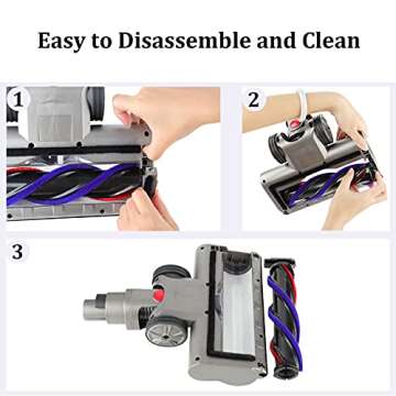 Fullclean Motor Head for Dyson V15 V11 V10 V8 V7 Vacuum Cleaner,Motorhead for Dyson V15 V11 V10 V8 V7 Animal Detect Absolute Cyclone Vacuum Cleaner,Not for Slim