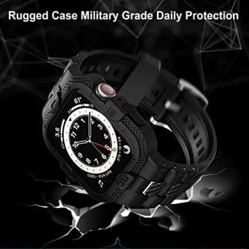 GELISHI Rugged Apple Watch Band with Protective Case
