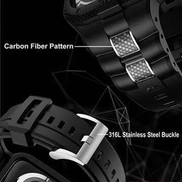 GELISHI Rugged Apple Watch Band with Protective Case