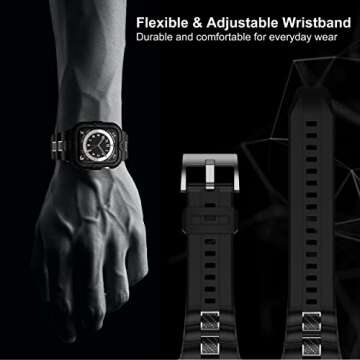 GELISHI Rugged Apple Watch Band with Protective Case