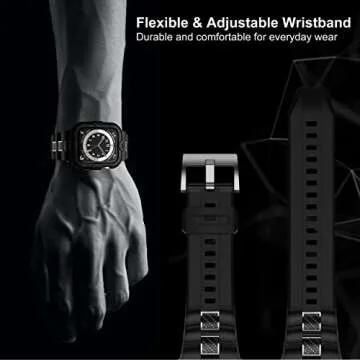 GELISHI Rugged Apple Watch Band with Protective Case