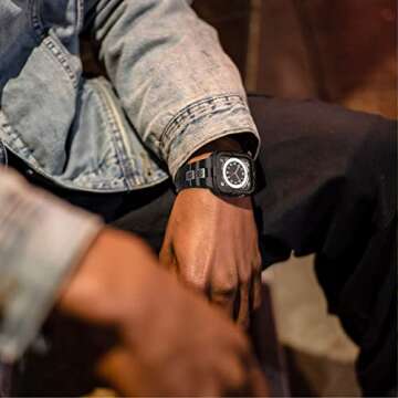 GELISHI Rugged Apple Watch Band with Protective Case