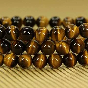 Natural AA Grade Golden Tiger Eye Gemstone 6mm Round Beads Stretch Bracelet 7" Unisex