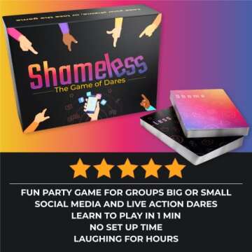 Shameless Party Card Game with Fun & Awkward Social Media & Real Life Dares for Teens & Adults Party...
