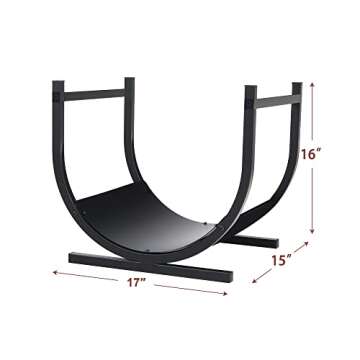 PHI VILLA Firewood Log Rack Carrier for Indoor/Outdoor Use