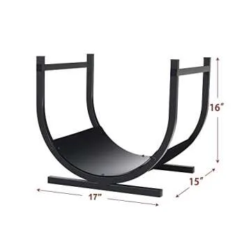 PHI VILLA Firewood Log Rack Carrier for Indoor/Outdoor Use