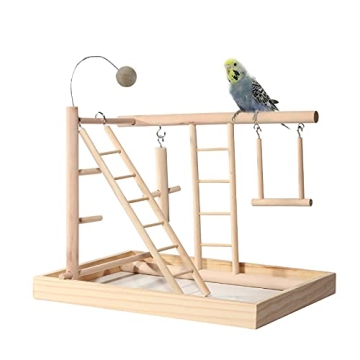 RoseFlower Bird Playstand with Swing & Ladder