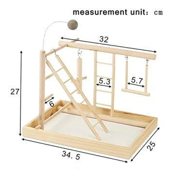 RoseFlower Bird Playstand with Swing & Ladder