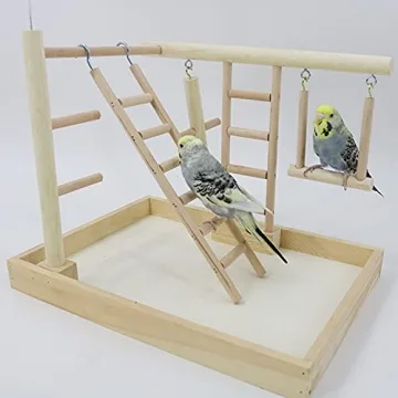 RoseFlower Bird Playstand with Swing & Ladder