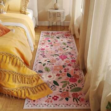 Rugcomf Non Slip Washable Runner Rug for All Spaces