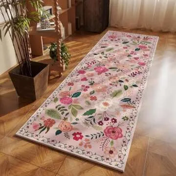 Rugcomf Non Slip Washable Runner Rug for All Spaces