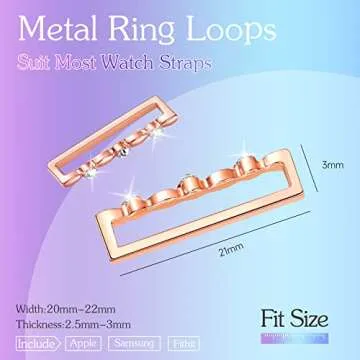 threune 13pcs Watch Band Charms, Watch Band Charms for Women Gold i-watch Accessories Personalized Watch Band Watch Charms 38mm 40mm 41mm 42mm 44mm 45mm