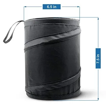 Mavoro Car Trash Can, Portable Garbage Bin, Collapsible Pop-up Water Proof Bag, Waste Basket Bin, Rubbish Bin (1 Gallon, 1 Pack)