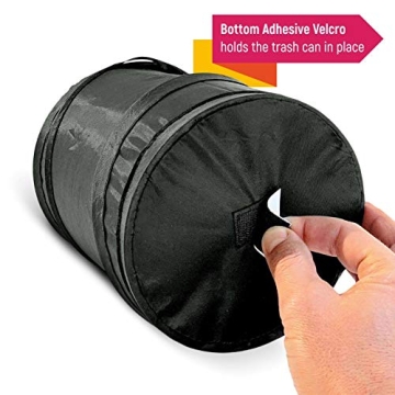 Mavoro Car Trash Can, Portable Garbage Bin, Collapsible Pop-up Water Proof Bag, Waste Basket Bin, Rubbish Bin (1 Gallon, 1 Pack)