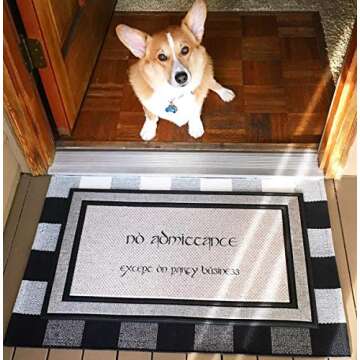 U'Artlines Buffalo Plaid Rug, Cotton Area Rug Checkered Plaid Doormat Kitchen Runner Washable Entryway for Bedroom, Kitchen, Laundry Room (2'x3'+2'x4.2', Black-White)