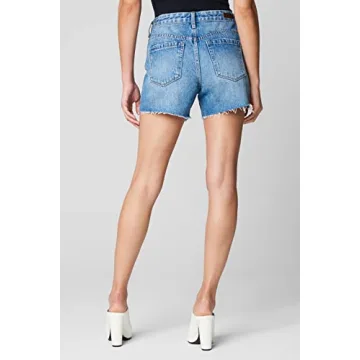BLANKNYC Women's Distressed Denim Mom Shorts - Stylish & Comfortable