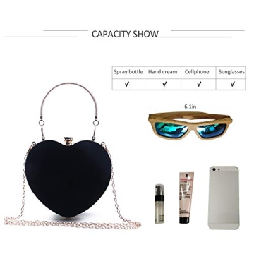 SUKUTU Heart Shaped Evening Bag - Chic Velvet Clutch