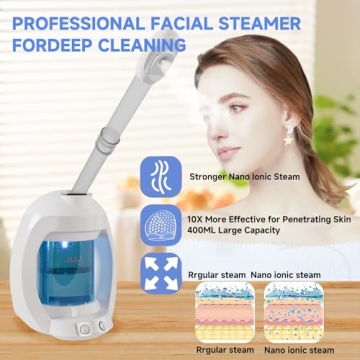 Nano Ionic Facial Steamer for Deep Skin Hydration and Relaxation