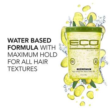 Eco Style Gel Olive Oil - Nourishes, Repairs, and Shines - 80 oz