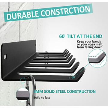 Alvade Gym Organizer for Bands and Jump Ropes - Multi-Purpose Storage