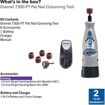 Dremel 7300-PT Cordless Dog Nail Grooming Tool