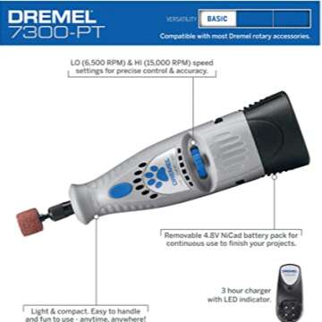 Dremel 7300-PT Cordless Dog Nail Grooming Tool