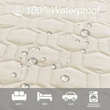 Tcksstex Waterproof and Anti-Slip Dog Bed Cover and Pet Blanket Sofa Pet Bed Mat ，car Incontinence...
