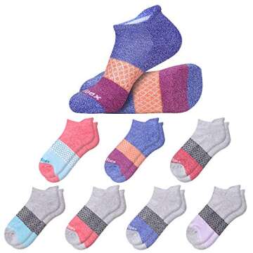 Comfoex Womens Ankle Socks 6/7 Pairs Cushioned Athletic Running Socks with Tab