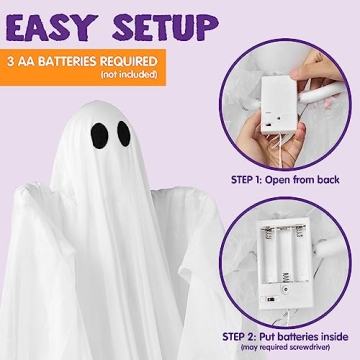 JOYIN Light-Up Hanging Ghost Perfect for Halloween Decor
