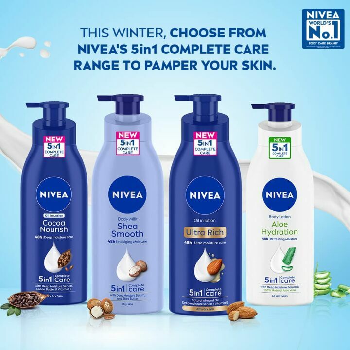 Nivea Body Milk for Very Dry Skin, 400ml - Nourishing Care