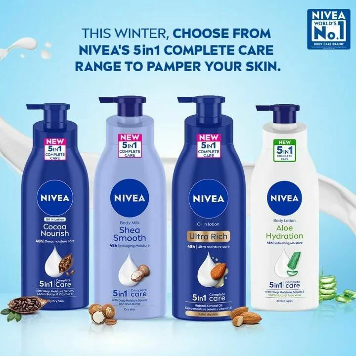 Nivea Body Milk for Very Dry Skin, 400ml - Nourishing Care