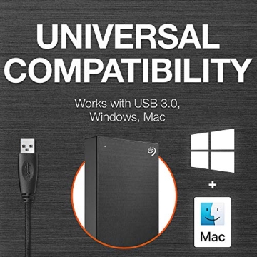 Seagate 5TB One Touch HDD for PC and Mac - Portable USB Storage