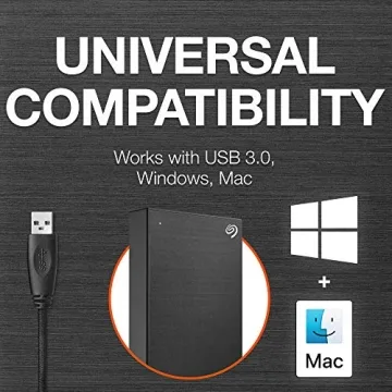 Seagate 5TB One Touch HDD for PC and Mac - Portable USB Storage