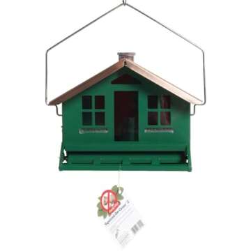 Perky-Pet 339-1SR Squirrel-Be-Gone II Home Style Bird Feeder with Chimney, Squirrel Proof Bird Feede...