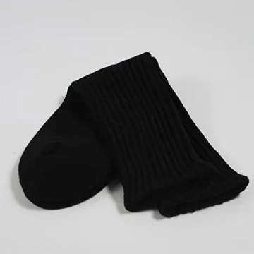 Black Slouch Scrunch Socks for Women - Stylish & Comfortable