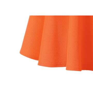 Urban CoCo Women's Basic Versatile Stretchy Flared Casual Mini Skater Skirt (M, Orange)