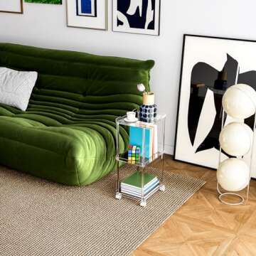 Aquiver Acrylic Utility Rolling Cart - Chic and Functional Storage for Home