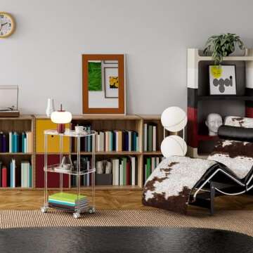 Aquiver Acrylic Utility Rolling Cart for Modern Storage